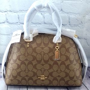 Coach Katy Satchel In Signature Canvas